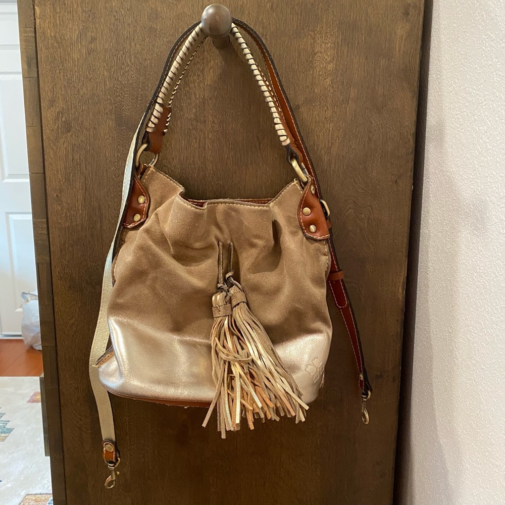 Patricia Nash Otavia Metallic Dip Dye Bucket Bag